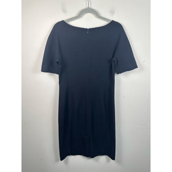 MM Lafleur Sheath Dress Size 6 Black Career Wear Puff Sleeve GUC - Picture 1 of 6